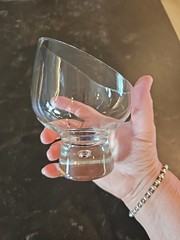 Kosta Boda Sweden Pippa Controlled BUBBLE Slanted 5 1/2″ Whiskey Glass