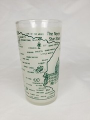 Vintage Hazel Atlas Minnesota Frosted Souvenir Glass