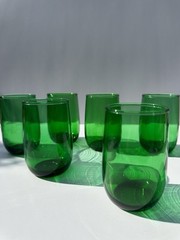 Anchor Hocking Forest Green 4 1/4″ Roly Poly 8 fl oz Flat Tumblers 8 Units