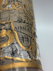 7 Vintage MCM Cera 22K Gold Old World Map Cocktail Tumblers Glasses EUC L👀K