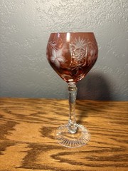AJKA MARSALA Cut-to-Clear Crystal Wine Glasses, Set of 4 Multicolor