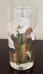 Vintage Culver 22k Calla Lilly Pattern Highball 5 5/8 Inch Glass