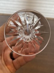 STUNNING SET(8) VTG WATERFORD Crystal ASHLING White Wine Glasses SIGNED 5.5″H
