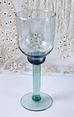 Set of 9 Pfaltzgraff Northwinds Green/Blue Stemmed Wine Glasses 8.25″H