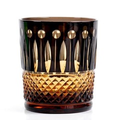 High End Whiskey Crystal Edo Kiriko Hand Blown Wiskey Glass Tumbler 250ml Black