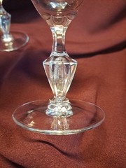 4 Tiffin Franciscan Mansfield Elegant Water Wine Crystal Goblets Diamond Stem