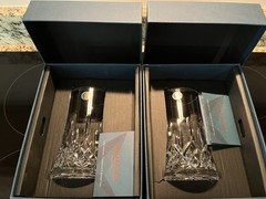 NEW PAIR of Boxed WATERFORD Beer Crystal Mugs 1057814 Made in Slovenia Nice!