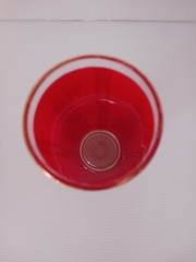 Vintage 1960s MCM Culver MANDALAY Red Siam Thai Goddess Glass Tumbler