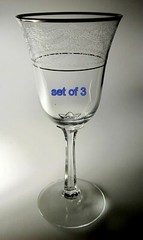 LENOX FAIR LADY (SET OF 3) WINE GLASSES 6 5/8″ x 2 7/8″ EXCELLENT