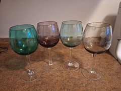 Marquis by Waterford Colored Polka Dot Wine Glasses – Set of 4 Balloon Goblets