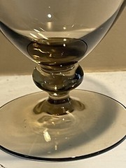 Orrefors Simon Gate Amber Smoke Wine Glasses Or Fruit Cocktail 3-1/2” Vtg MCM