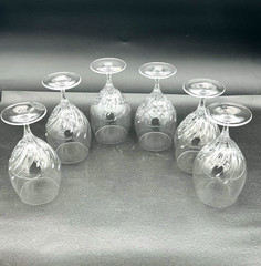 Fleurie Nachtmann Crystal Tulip Beer Glasses 6.75” W Germany Near MINT Set of 6