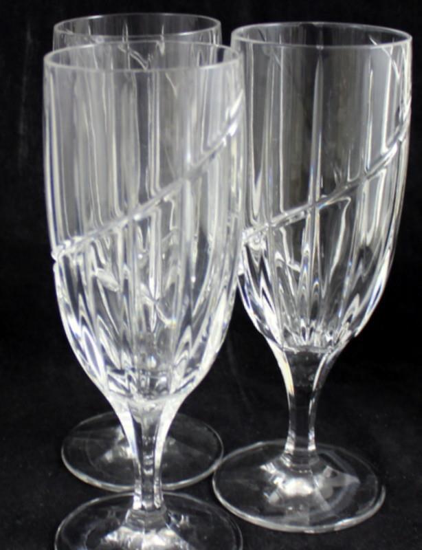 Mikasa Crystal Uptown Group of 3 Iced Tea Glasses SN104