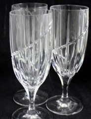 Mikasa Crystal Uptown Group of 3 Iced Tea Glasses SN104