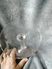 Pink Wine Water Goblet 8 1/4” 10oz Elegant Etched Glass