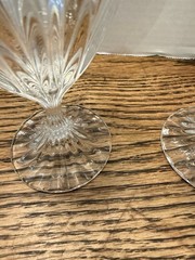 Set of 2 MIKASA Full Lead Crystal PARK LANE 7¼» ICED TEA FOOTED GLASSES * MINT