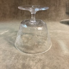 Dorflinger No 700 Morning Glory Etch Low Sherbet Stem Circa 1910 Crystal glass