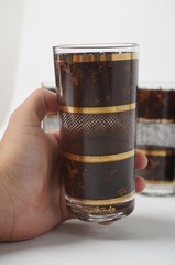 Georges Briard Tortoise 5.5″ Highball Glasses Set of 5 MCM