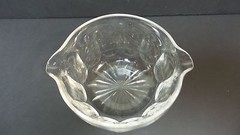 NICE 19th C. ANTIQUE PANEL CUT WINE GLASS RINSER / COOLER, STAR CUT BASE