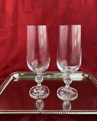 Vintage Champagne Flutes /Wine Glasses, 1 Kimberly & 2 Claudia’s. Beautiful !!