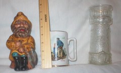 FISHERMAN VASE NORMAN ROCKWELL MUG RED LOBSTER LIGHTHOUSE GLASS LOT SOLD AS IS