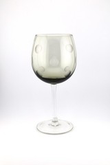 Marquis by Waterford Polka Dot Wine Glass Smoke Gray Crystal Goblet 8.5″