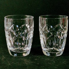 WATERFORD KERRY 7 Oz FLAT TUMBLERS, 3 5/8″, Made In IRELAND, 2PCS