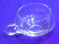 Lovely vintage small clear glass tea cup or punch cup in excellent condition