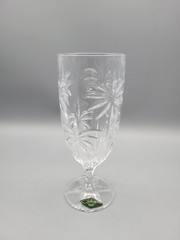 GODINGER Shannon Crystal SOUTH BEACH Palm Design 13oz Beverage Glasses Set 4 NIB