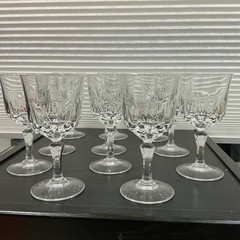 A lot of 11 Vintage Crystal Wine Water Glasses/Goblets 5 1/2″ x 2 1/8″ diameter