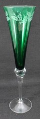 Lenox Crystal Holiday Gems Emerald Pair of 2 Green Champagne Flutes