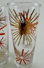 MCM Set 5 ATOMIC ASTERISK Highball Glasses Bartlett Collins Russel Wright