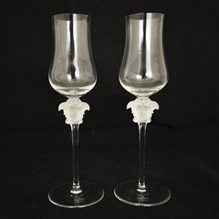 Rosenthal Versace Medusa Lumiere Set of 2 grappa glasses (D1241)