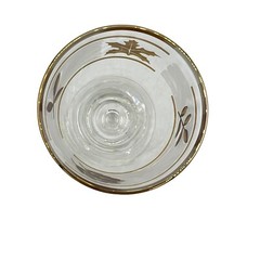 VTG Libbey Frosted Gold Leaf Cordial Stemmed Glasses 4-oz 5 3/8″ Tall Set of 6