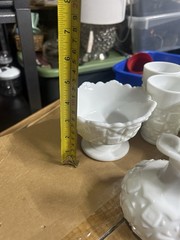 14 Westmoreland White Milk Glass Drinkware & Serving Lot: Mug, Bowls, Pitcher