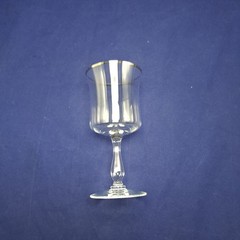Noritake Rhythm Clear Crystal Wine Glass With Silver Trim