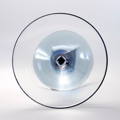 Sapphire Blue Stem Cocktail Glass Tapered Gin Martini Twist Design Unmarked
