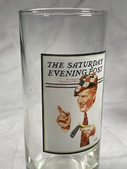 Vintage Saturday Evening Post Portrait Of Male Golfer 1934 Highball Glass x7