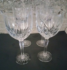Marquis By Waterford Set Of 4 Brookside~Wine/Water Goblets 8 1/2″
