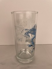 Vtg. BLUE WARBLER drinking Glass 5 3/4 inches Ann Page Bird Series Tumbler