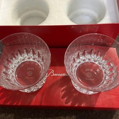 Baccarat Rosa 2015 Year Tumbler Pair Japan Limited 3.35in