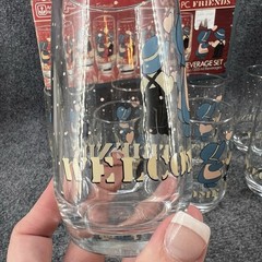 Vintage 1988 Anchor Hocking 8 Pc Welcome Friends 12 Oz Glasses W/Box Country