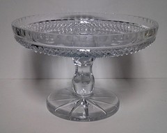 Crystal COLLEEN CUT 5-3/4″ Footed Cake Compote (8-3/4″ wide)