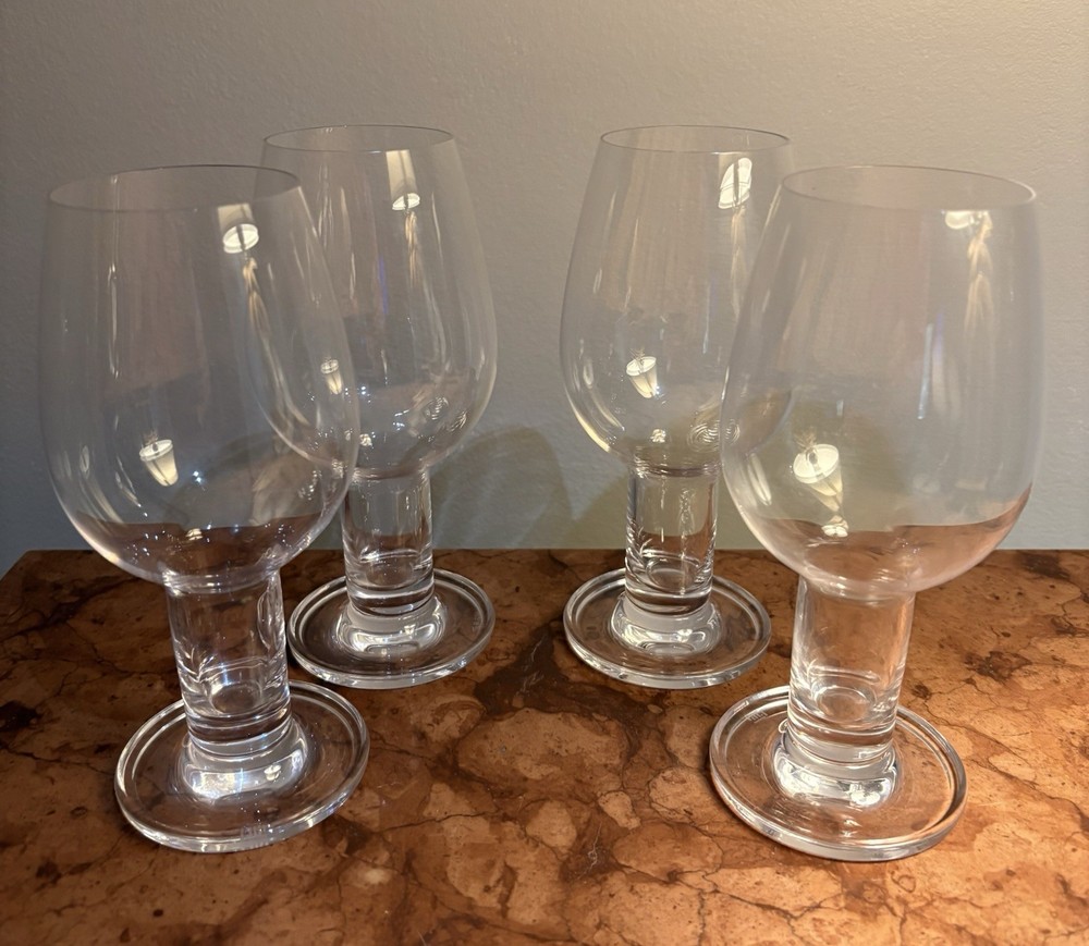 Set 4 Riedel Crystal Vinum Wine Tasting Glasses Hollow Stem