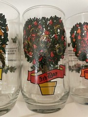 Vintage Indiana Glass 12 Days of Christmas Drinking Tumblers Set Mint Condition