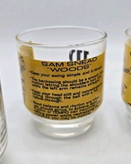 Wilson Advisory Staff 1960’s Golf Pros Lowball Glass Drinkware Complete Set of 4