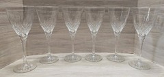 Royal Doulton Earlswood 6 x Goblet Fine Crystal Made in Italy, 8.25in