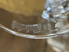 7.3/8″x2 1/2″ Waterford Crystal Curraghmore Claret Wine Glasses Set of 2