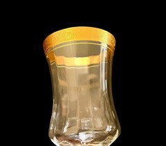 Set Of 4 Vintage Tiffin Franciscan Minton Optic 7” Wine Water Goblets Glasses