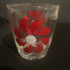 6 Vintage Hazel Atlas Pinwheel Daisy Sour Cream Glasses – 1/2 Pint